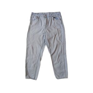 Wild Fable Light Wash High Rise Distressed Cotton Blend Denim Mom Jeans Size 14